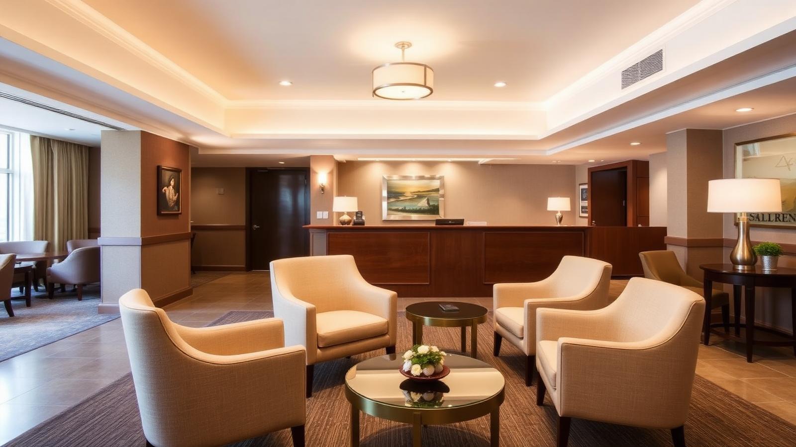 Recepción Hotel: Butacas, mesas y piezas de recepción seleccionadas para espacios de alta rotación.